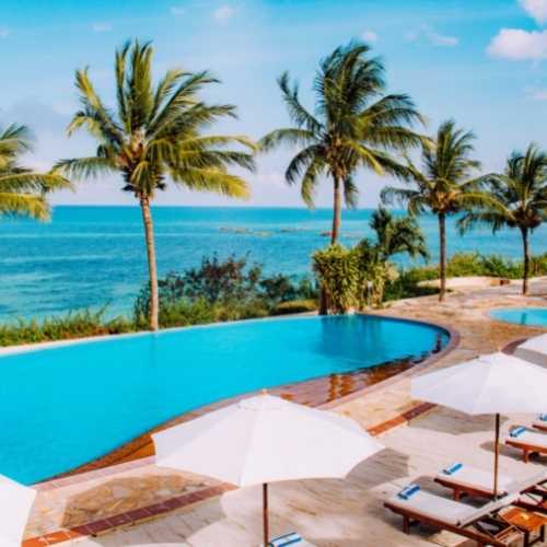 Pool at the Sea cliff Zanzibar