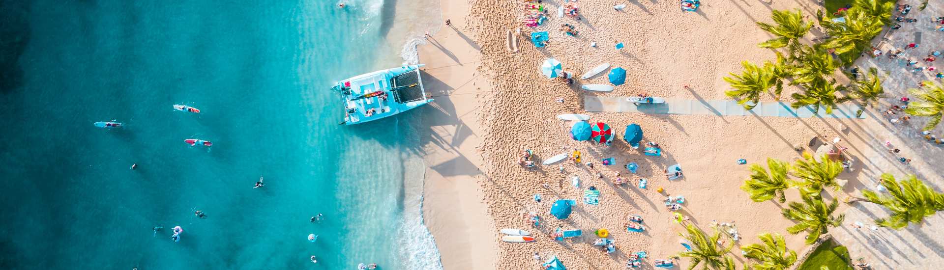 Aerial view of Bali Beach