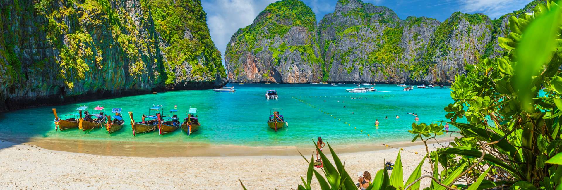 Thailand Beach with Boats Krabi