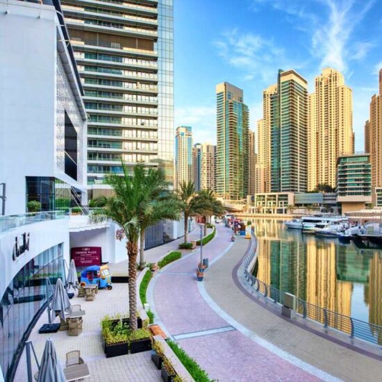 City skyline Crowne Plaza Marina Dubai