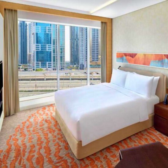 Bedroom at the Crowne Plaza Marina Dubai