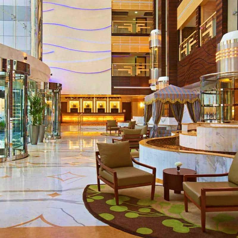 Lobby of hotel in Dubai