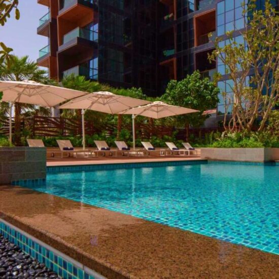 Pool and loungers Double Tree