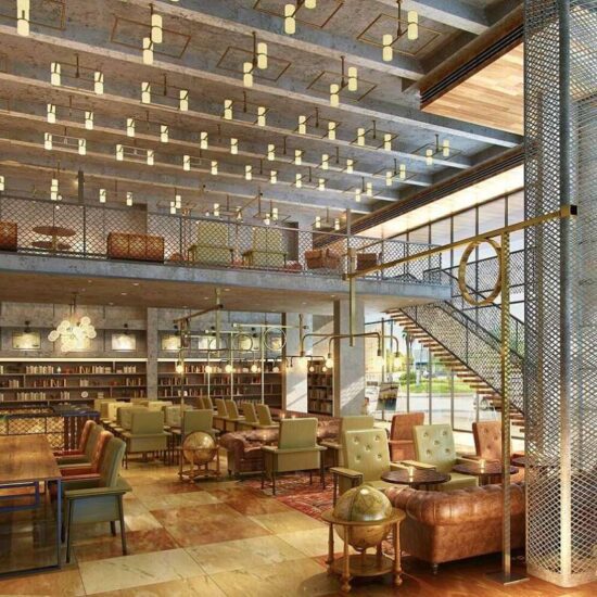 Library in the Double Tree by Hilton