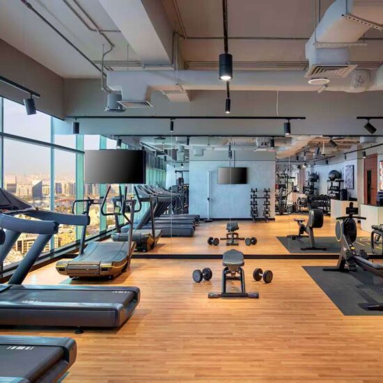 Gym at the Double Tree by Hilton Dubai M Square