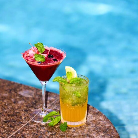 Cocktails by the pool