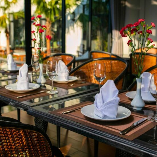 Dinning table at the Shinning hotel