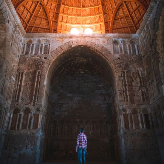 Person in a temple