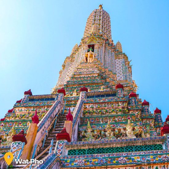 View of Wat Pho Temple in Bangkok Thailand