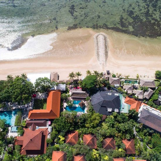 Sanur & Ubud beach aerial shot