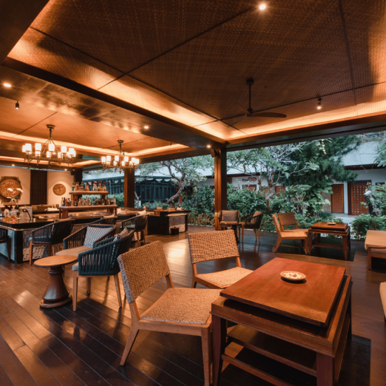 Ramayana Elegant indoor dining area with greenery